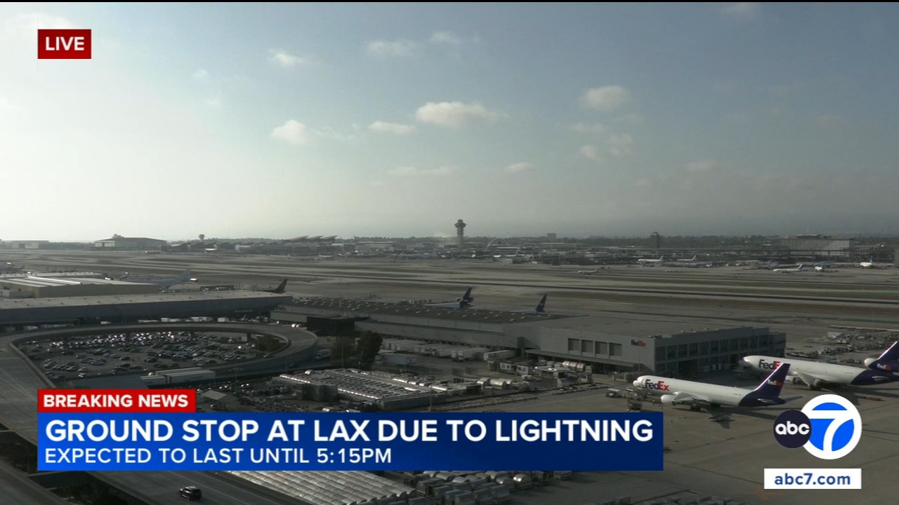 FAA grounds flights at LAX as thunderstorms sweep Southern California