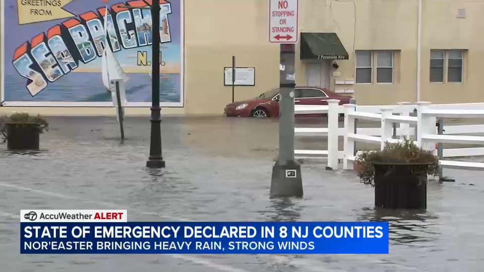 Nor'easter floods Sea Bright streets as rising tide threatens the Jersey Shore