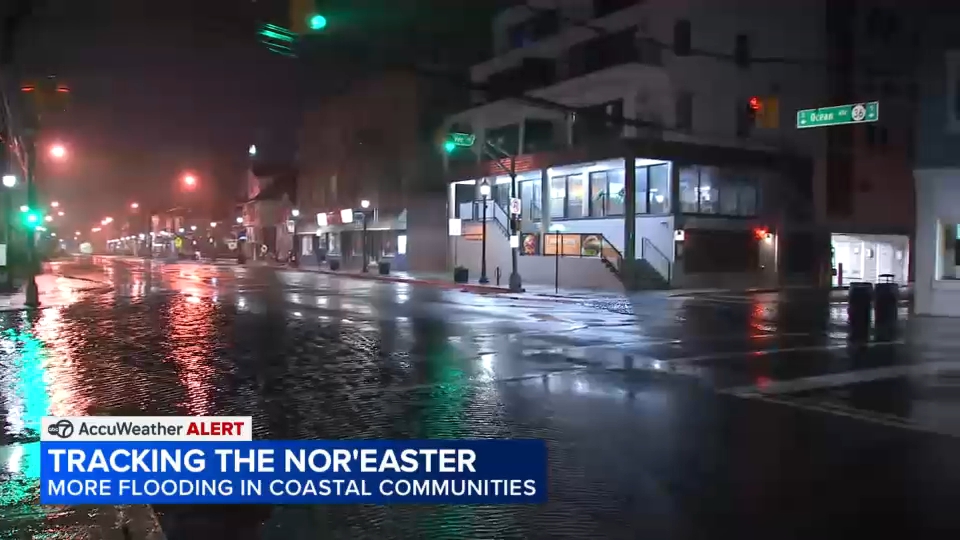 Flooded roads, powerful winds pound Jersey Shore communities