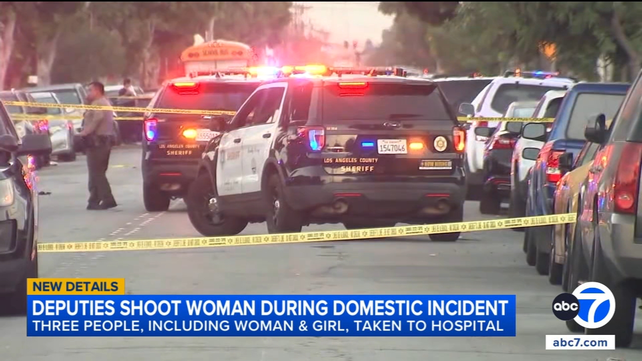 Sheriff's deputies shoot woman during domestic dispute in Cudahy; 2 others injured