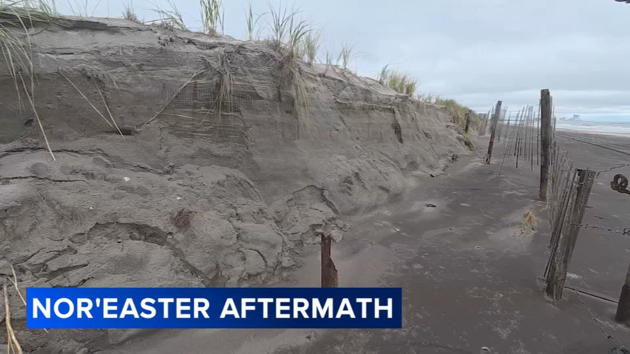 Nor'easter leaves extensive damage, erosion along Jersey shore - 6abc ...