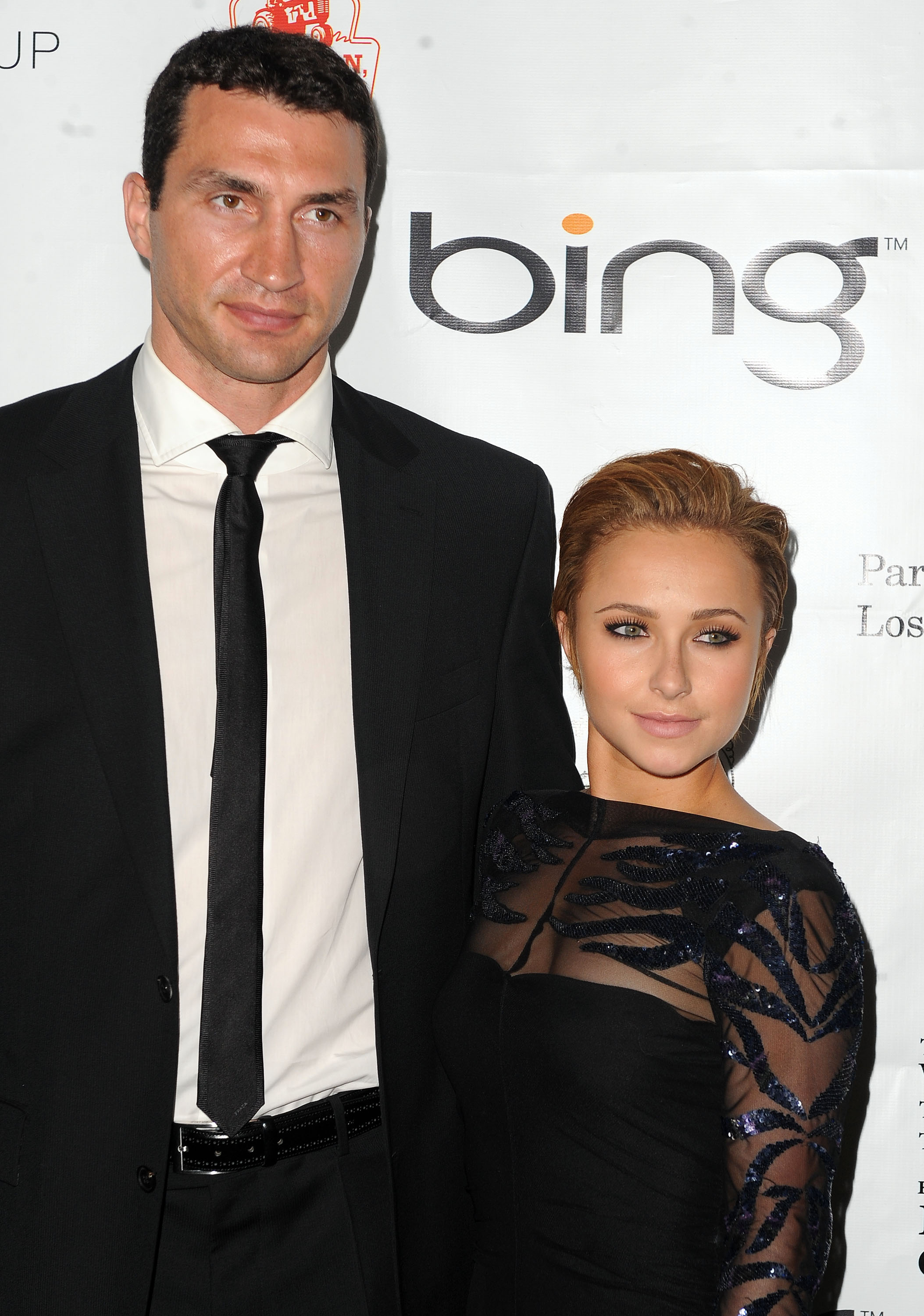 Wladimir Klitschko, left, and Hayden Panettiere arrive at The Green Carpet and Home Tree Earth Day celebration on April 22, 2010, in Los Angeles.