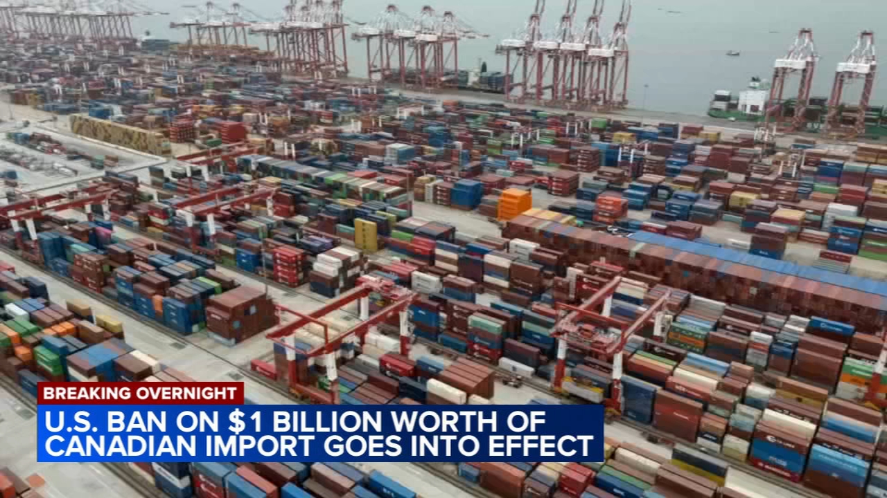 US ban on $1 billion worth of Canadian imports goes into effect