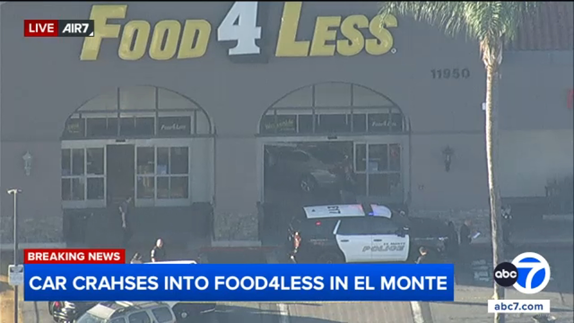 Car crashes into Food 4 Less store in El Monte, California, hitting 3 pedestrians