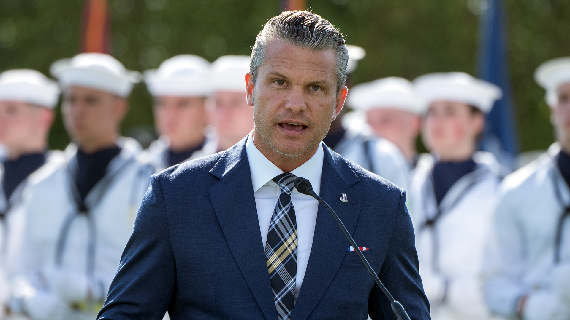Defense Secretary Pete Hegseth speaks during the POW/MIA National Recognition Day Ceremony at the Pentagon, Friday, Sept. 18, 2026, in Washington.