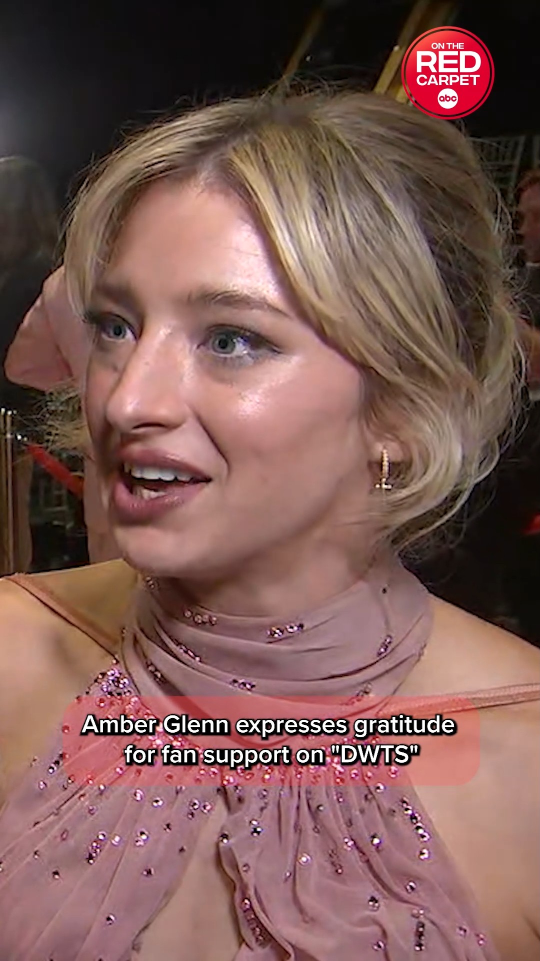 Amber Glenn expresses gratitude for fan support on "DWTS"