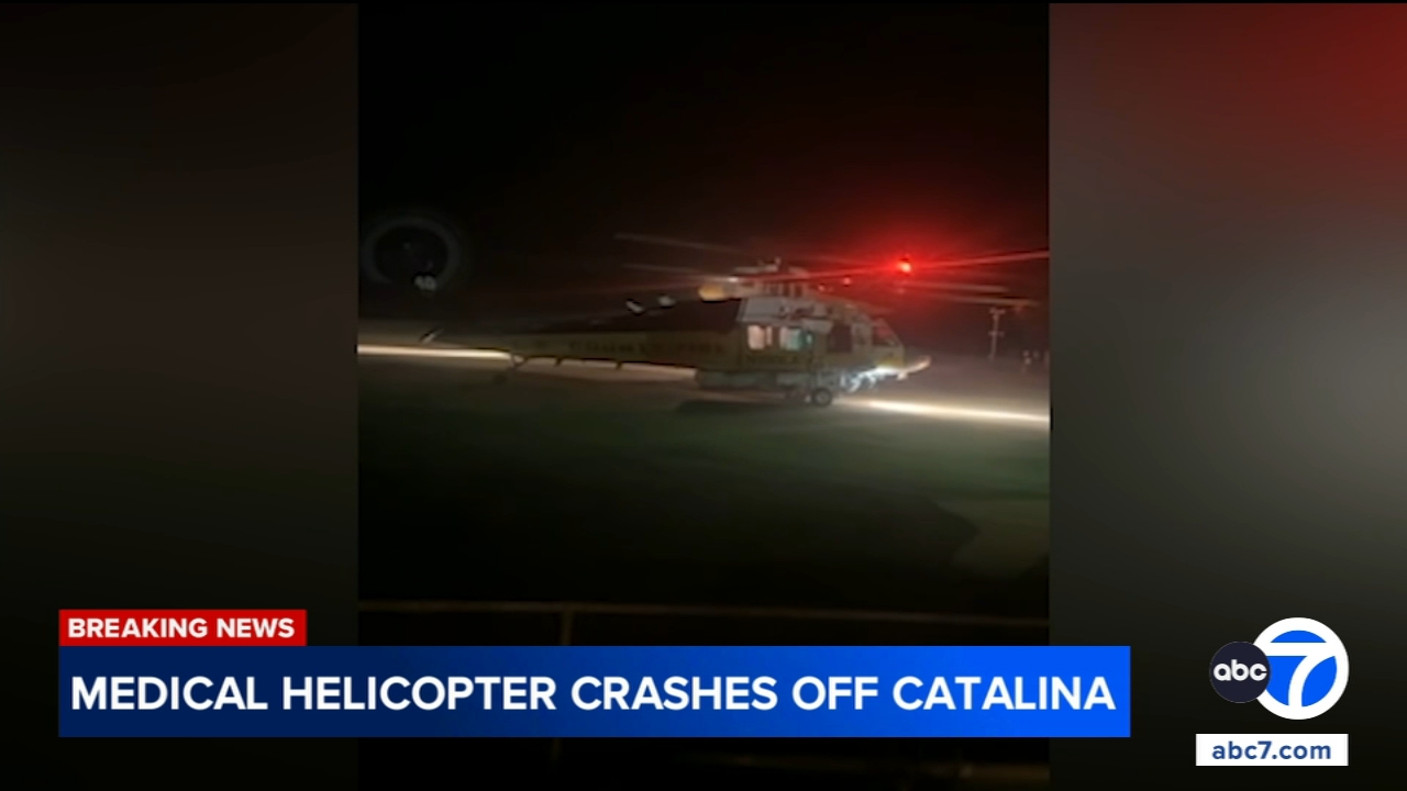 Medical helicopter crashes into waters near Catalina Island