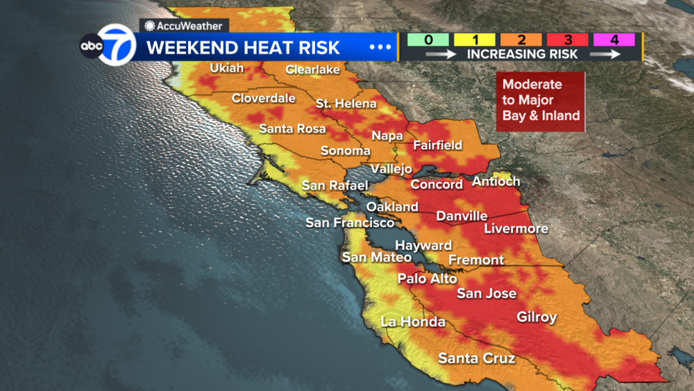 AccuWeather Forecast: Heat Advisory in effect for much of Bay Area