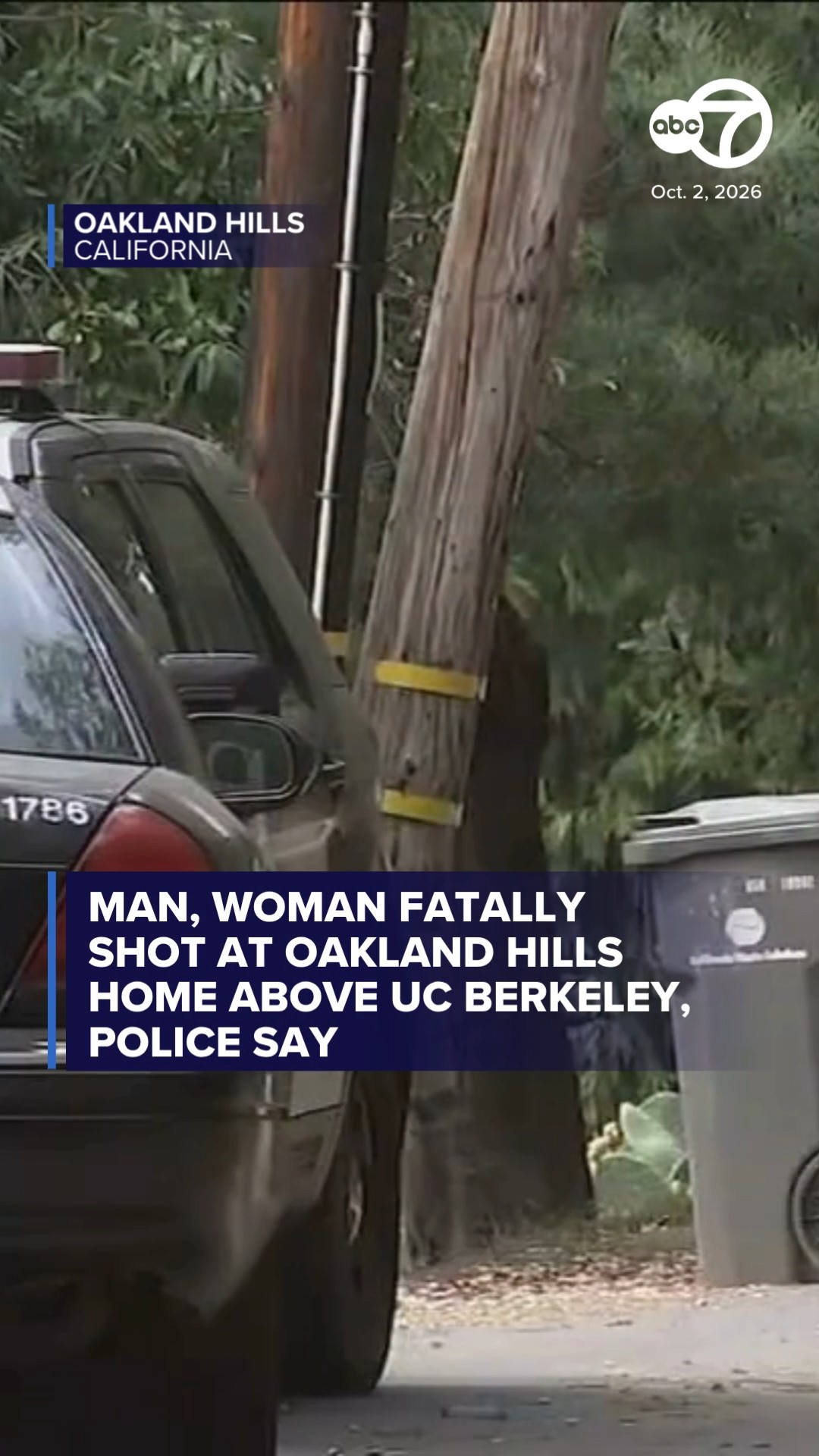 2 fatally shot at Oakland Hills home above UC Berkeley, police say