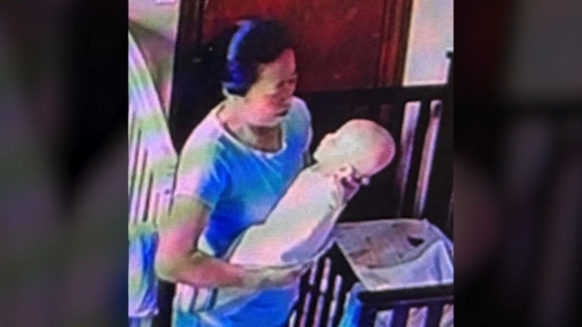 The Arcadia couple's nanny, Chunmei Li, is seen holding an infant, according to the search warrant.