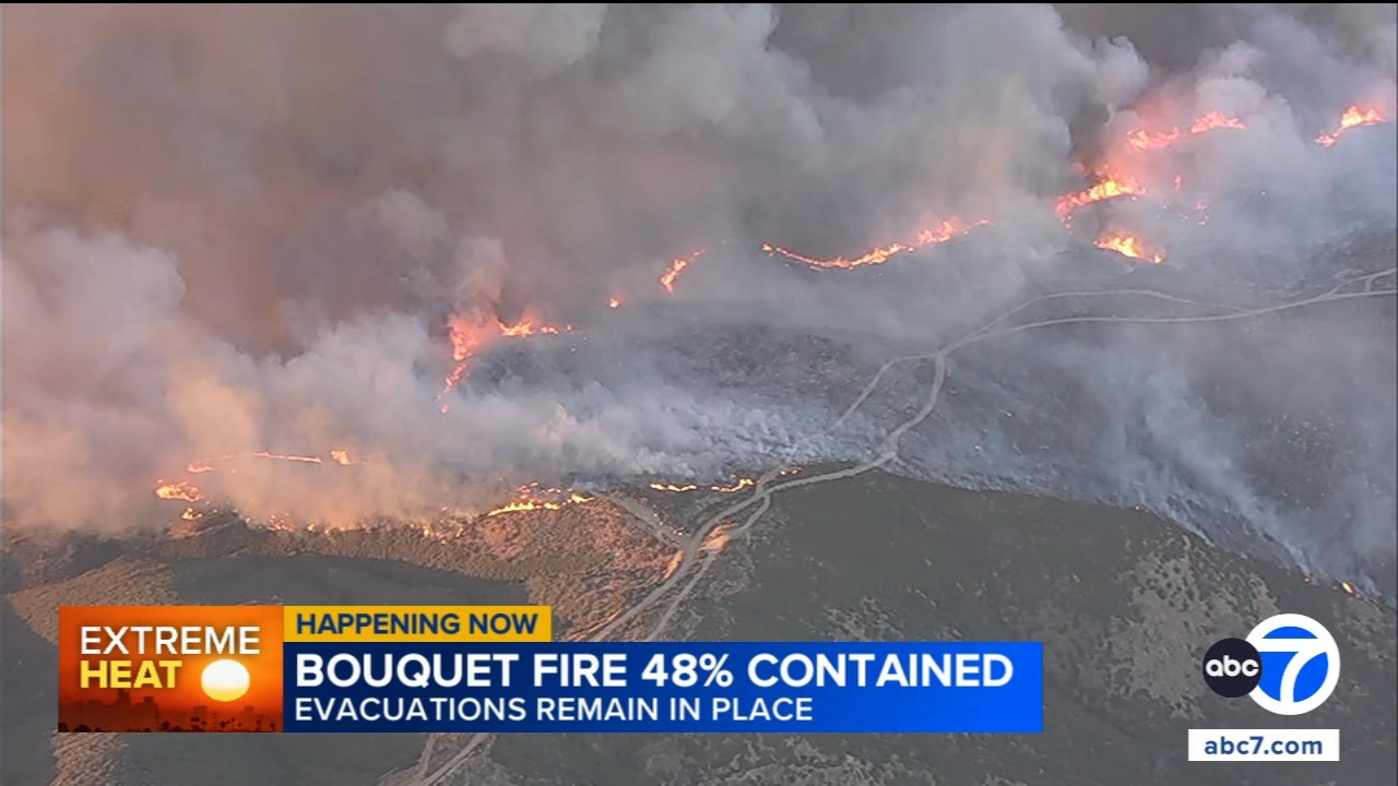 Bouquet Fire updates: Wildfire burning in Angeles National Forest near ...