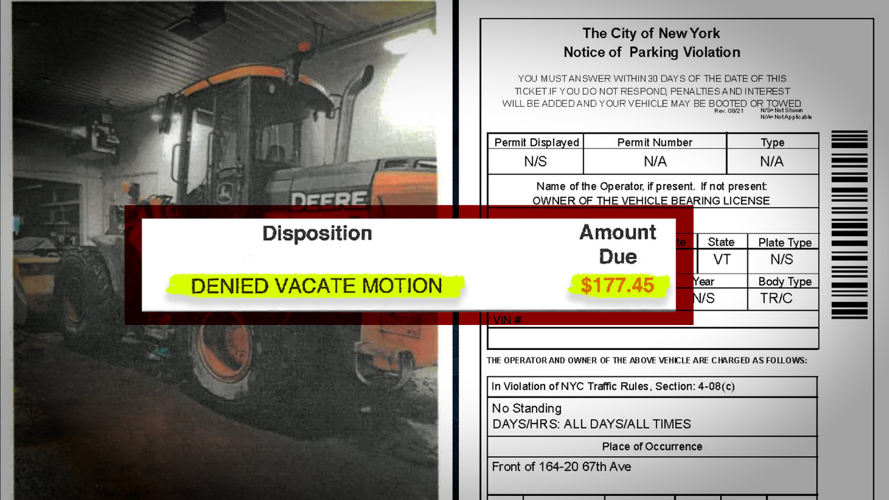 Vermont official gets NYC parking ticket for excavator that has never left the town