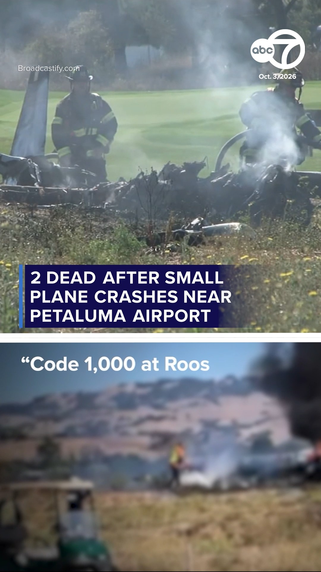 2 dead after small plane crashes Petaluma Airport