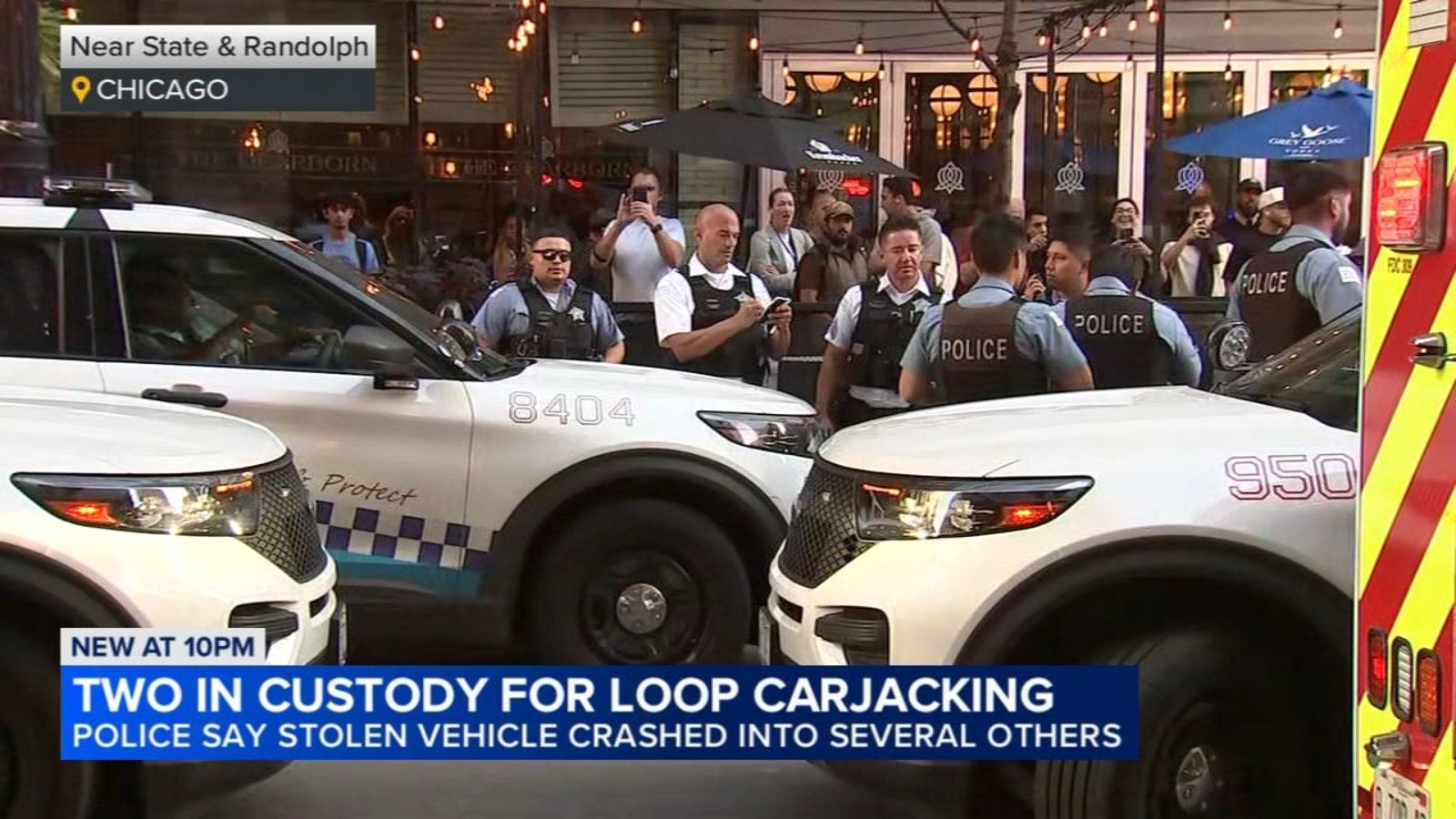 2 in custody after stolen vehicle crashes into several others in the Loop, Chicago police say
      