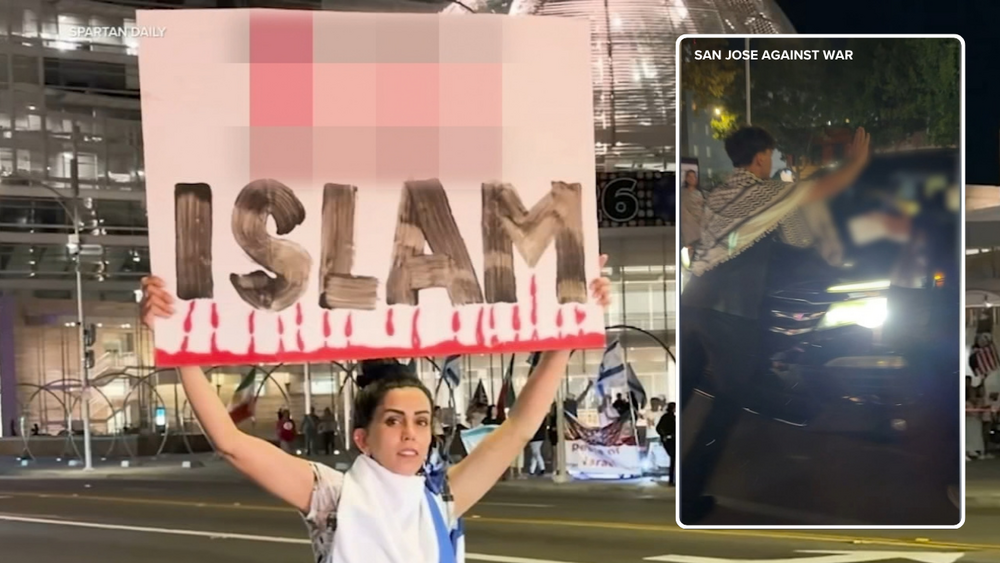 Pro-Israel and pro-Palestine protests turn combative in SJ