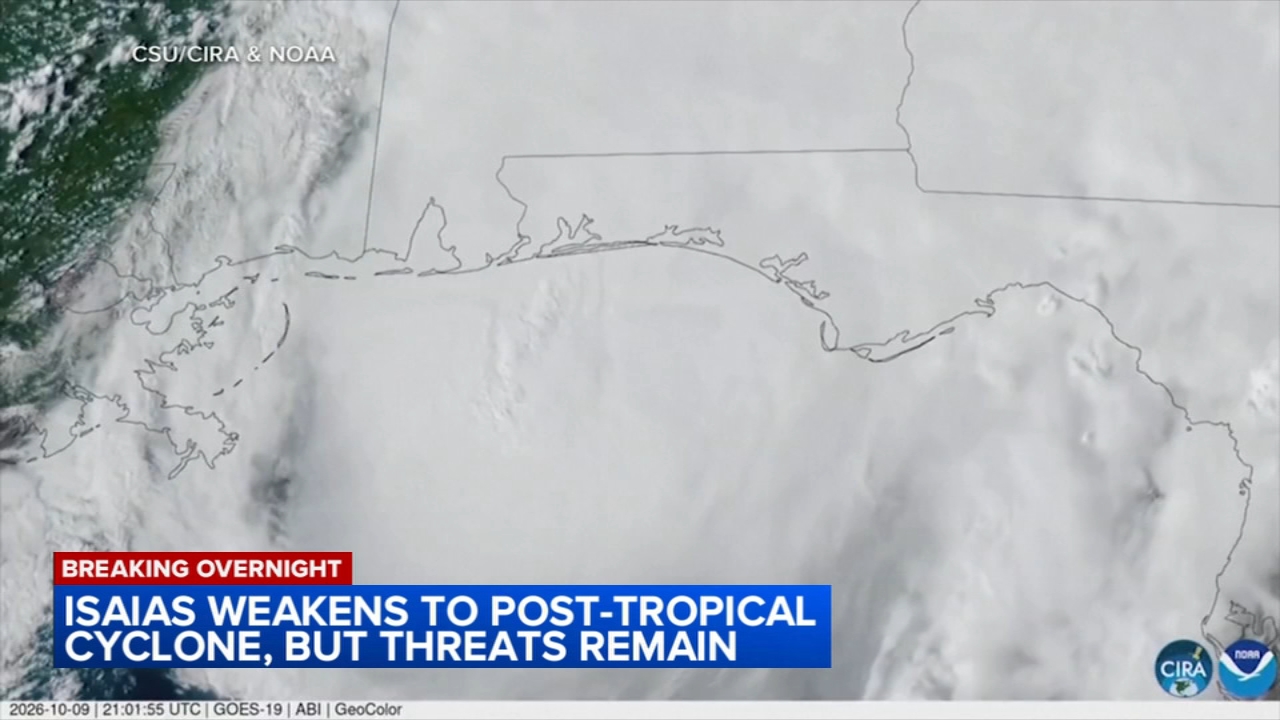 Isaias downgraded to post-tropical cyclone, leaves hundreds of thousands without power