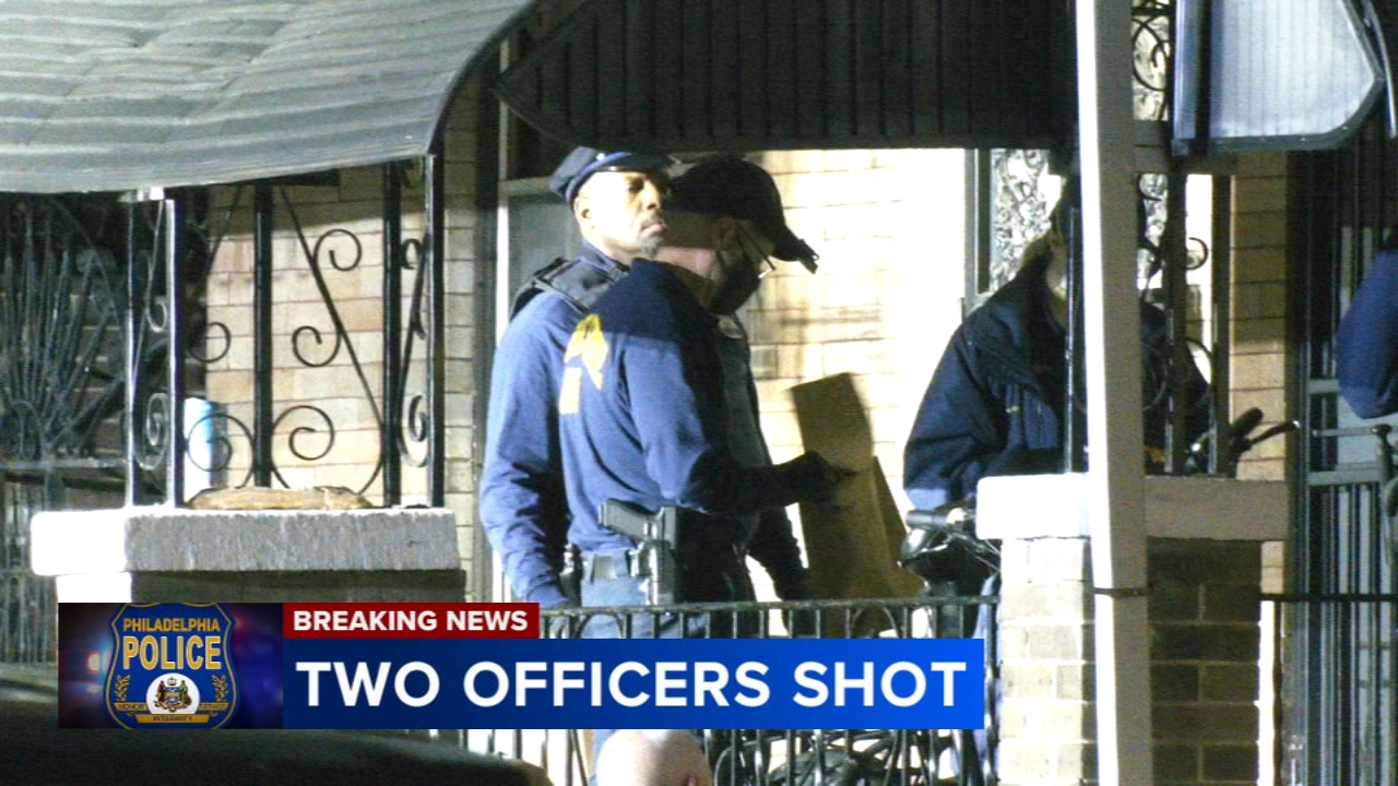 Officer shot 12 times, another shot 3 times in West Philadelphia
