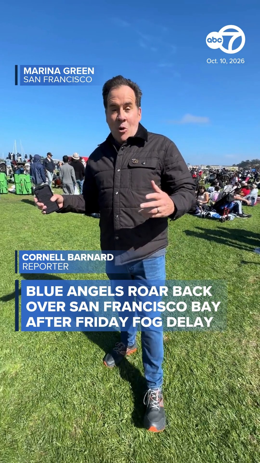 Blue Angels roar back over SF Bay after Friday fog delay