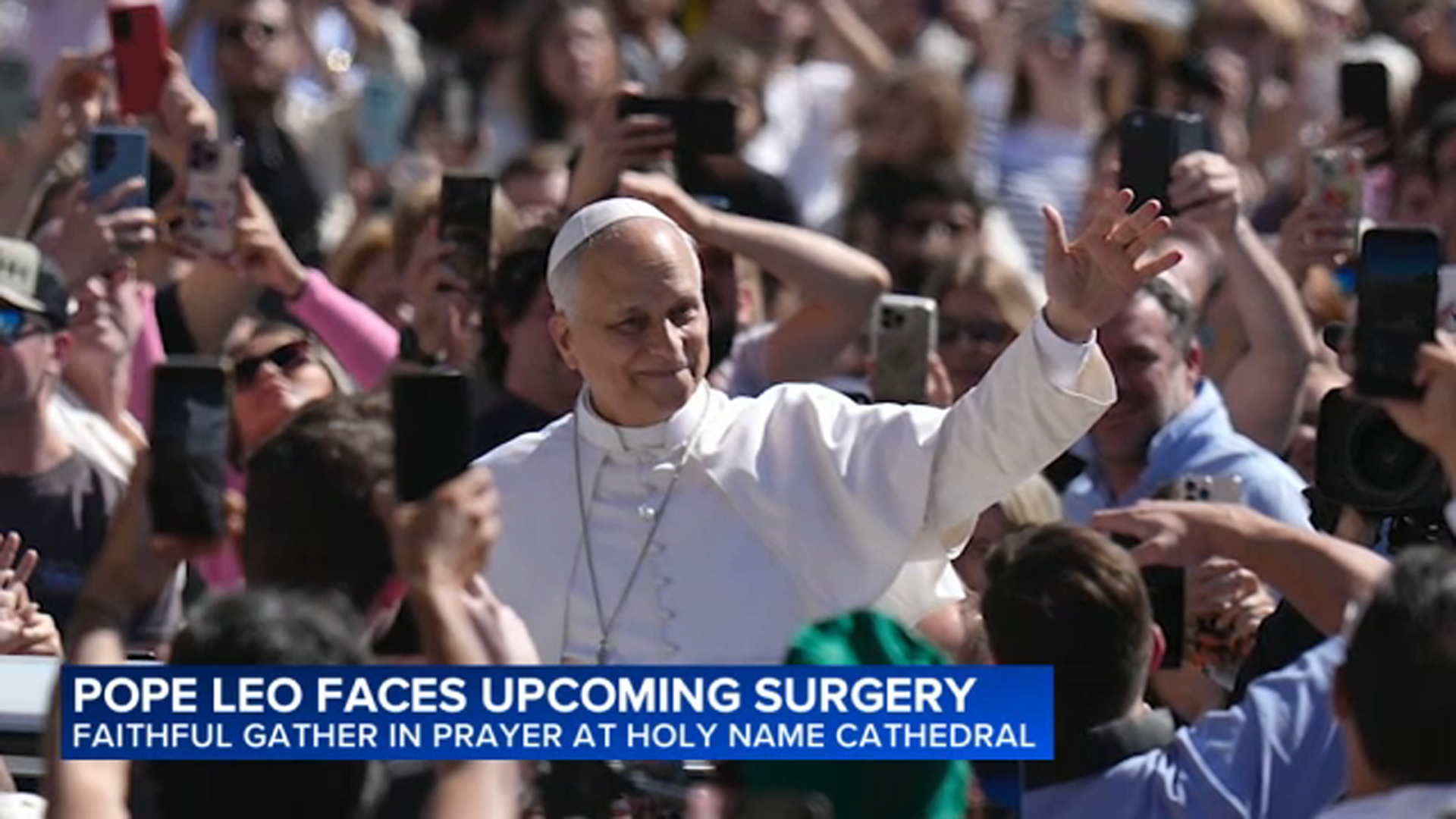 Chicago-area Catholics gather in prayer at St. Mary of the Angels Church in Bucktown as Pope Leo XIV prepares for lung surgery in Rome