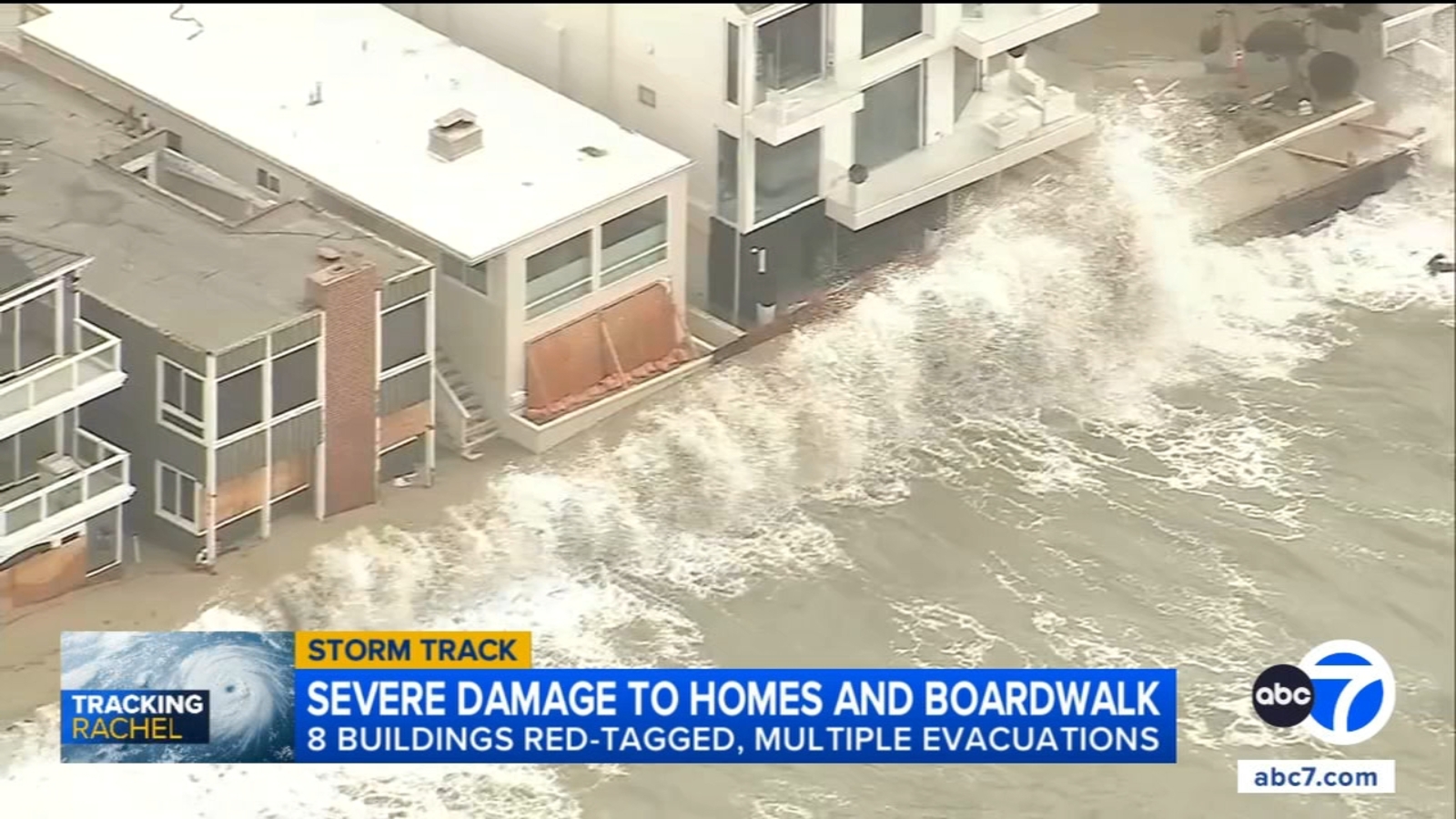 High surf from Tropical Storm Rachel damages Long Beach homes and prompts evacuations