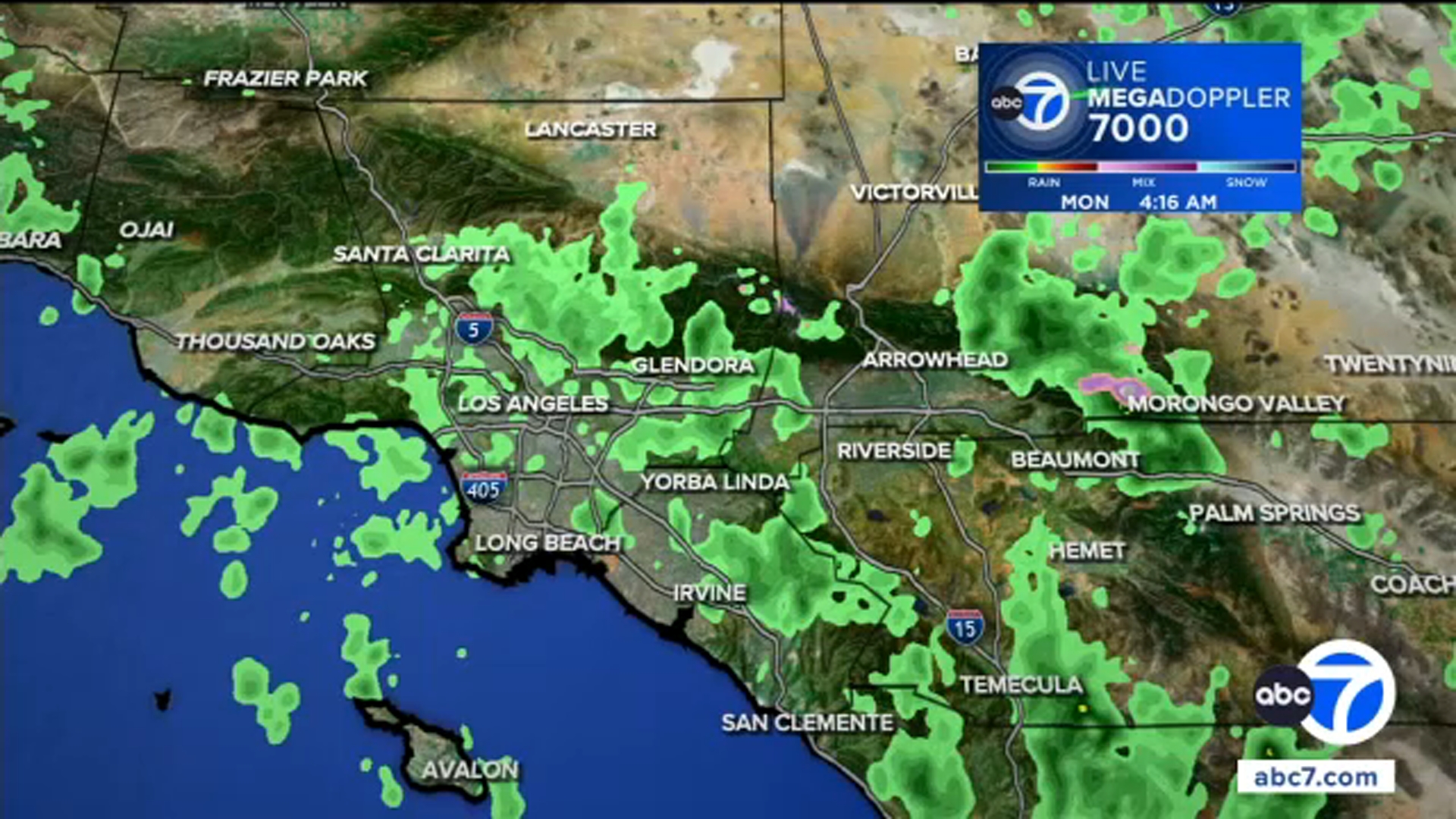 Rain moves through SoCal as Rachel brings coastal flooding. Here's when things will clear out