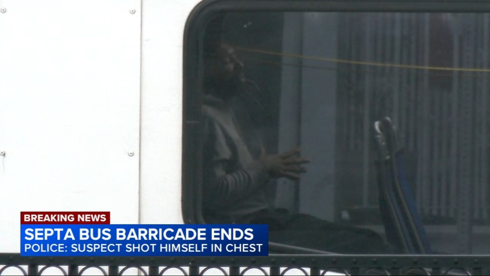 Man who was barricaded in SEPTA bus dead after shooting himself, sources say