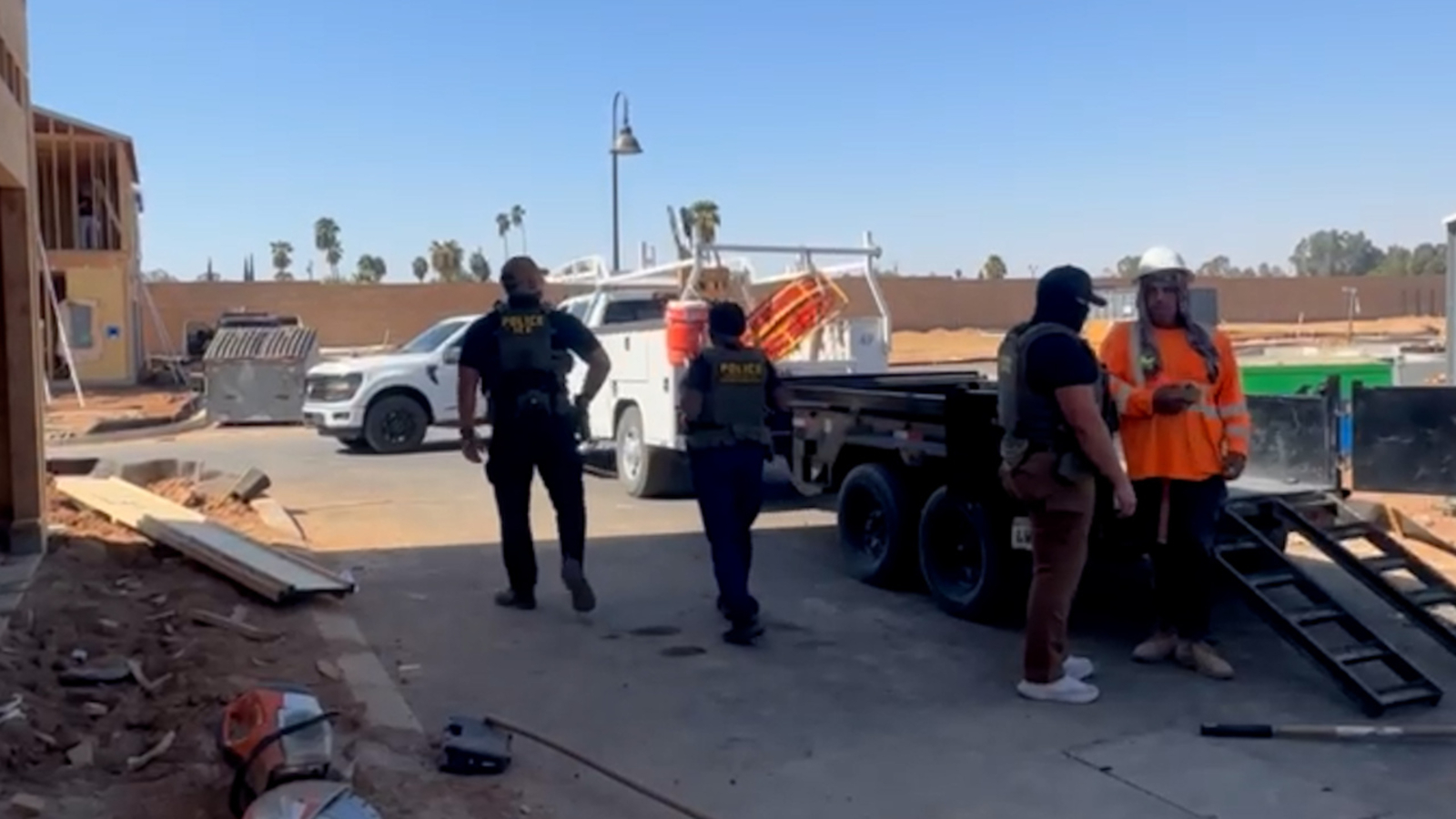 Construction worker detained by ICE agents arriving for work at Fresno site