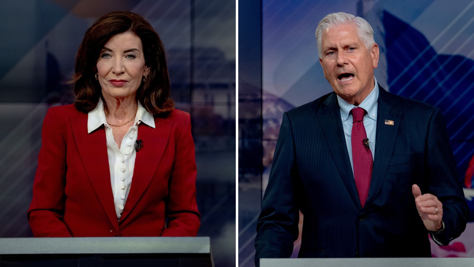 Hochul, Blakeman trade barbs in New York governor debate; Blakeman says 'You've invited criminals into our state' as Hochul calls ICE 'out of control'