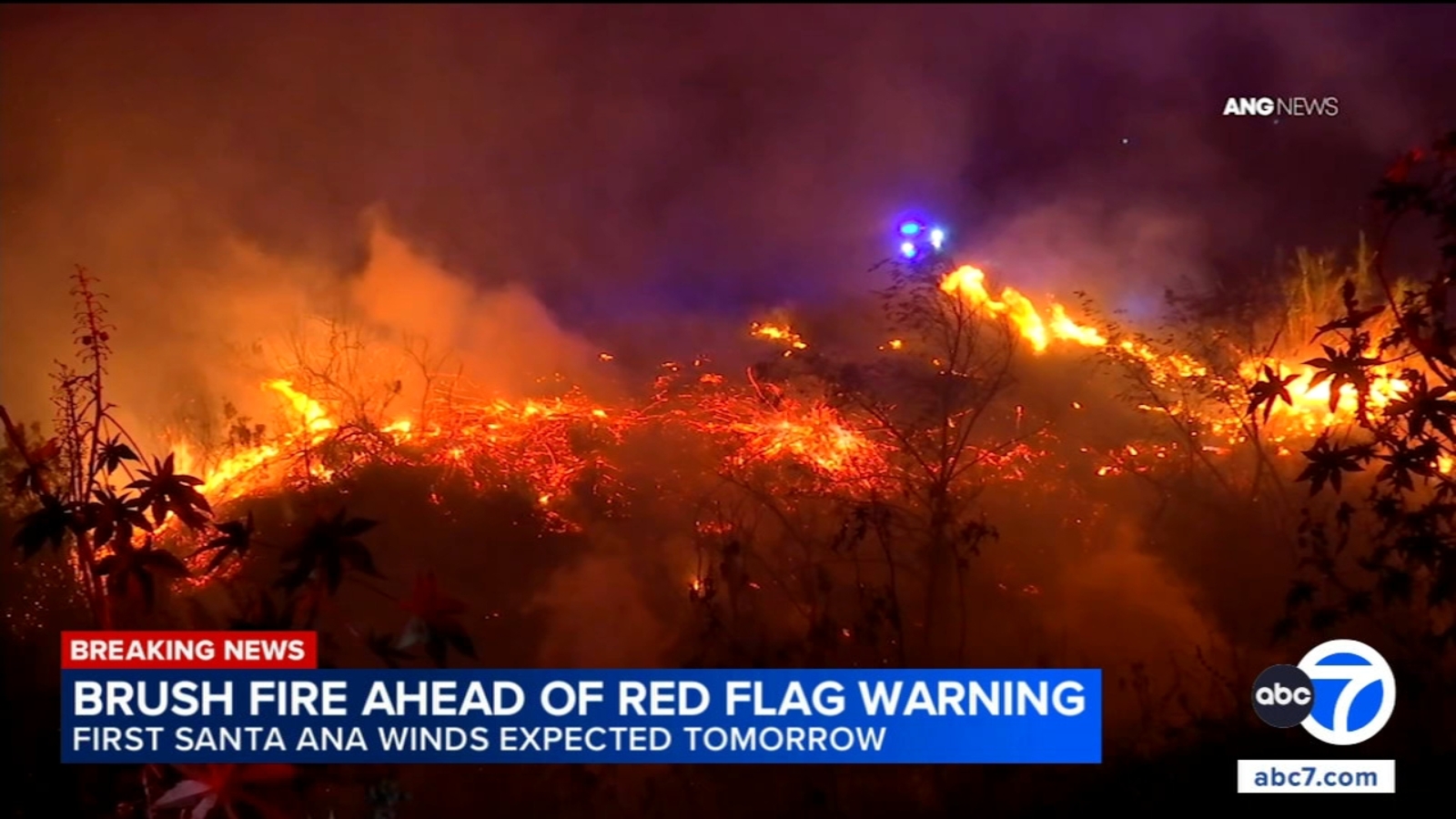 Brush fire breaks out in Brentwood as Santa Ana winds set to return