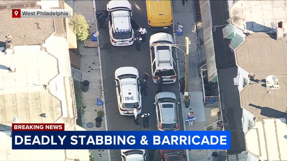 Man dead, suspect in custody after stabbing, barricade in West Philadelphia