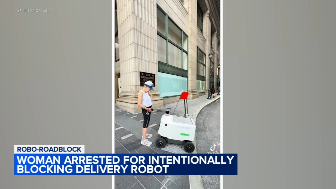 Woman arrested after blocking delivery robot in Philly confrontation