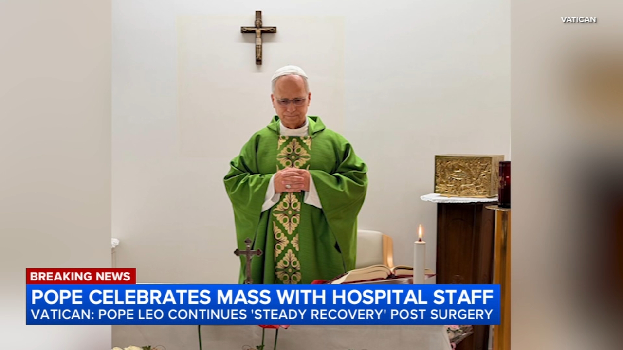 Vatican releases images of Pope Leo XIV celebrating Mass post-surgery
