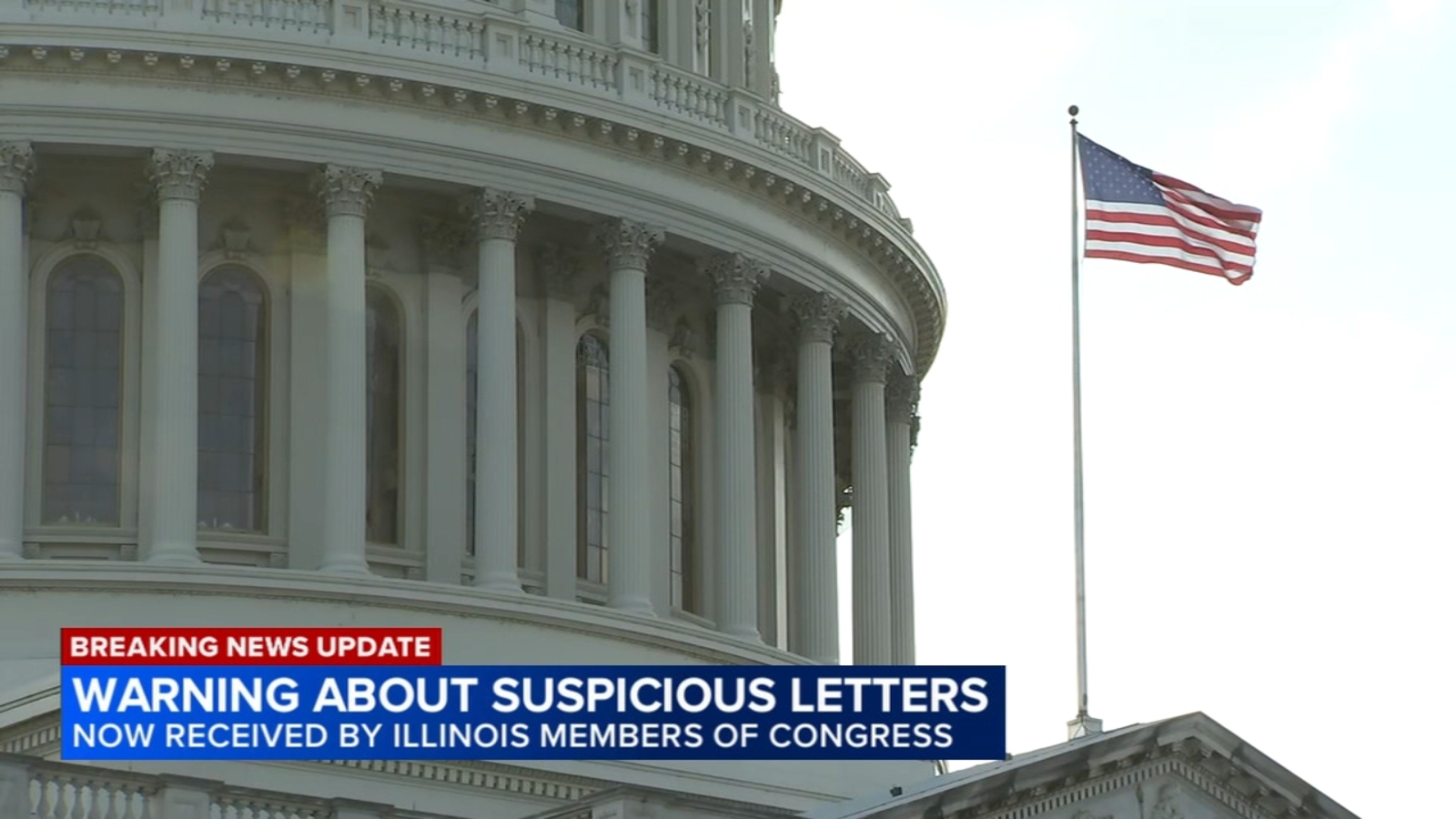 Suspicious letters sent to Illinois congressional offices, nationwide