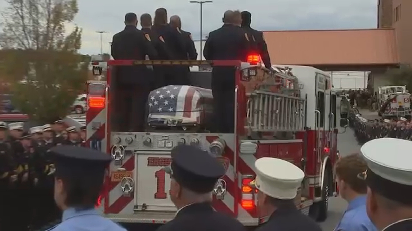 Firefighters gather in Burlington to honor Durham firefighter Andrew Brokes