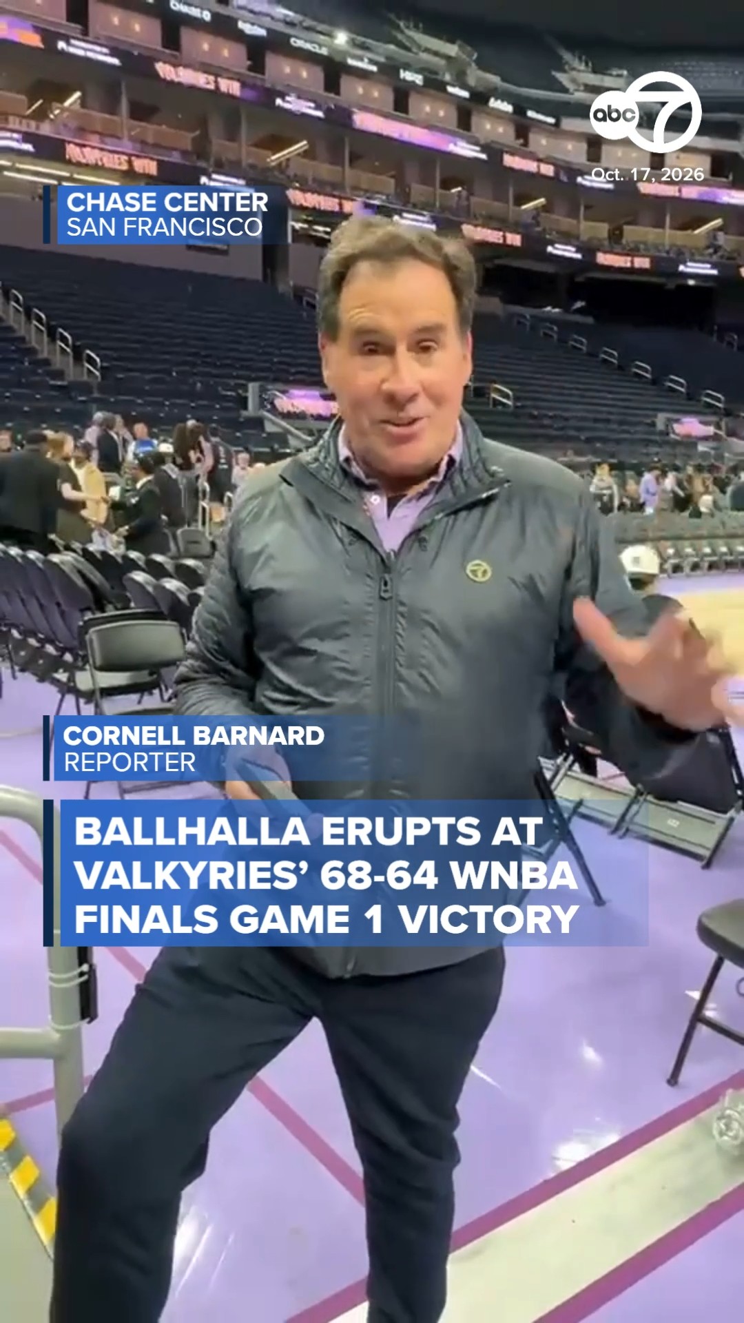 Ballhalla erupts at Valkyries' 68-64 WNBA Finals Game 1 victory