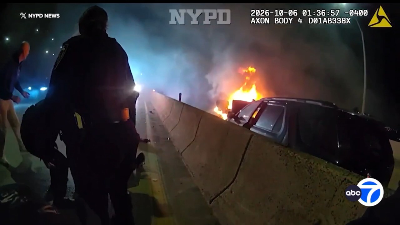 Good Samaritan helps rescue driver after wrong-way crash on Henry Hudson Parkway