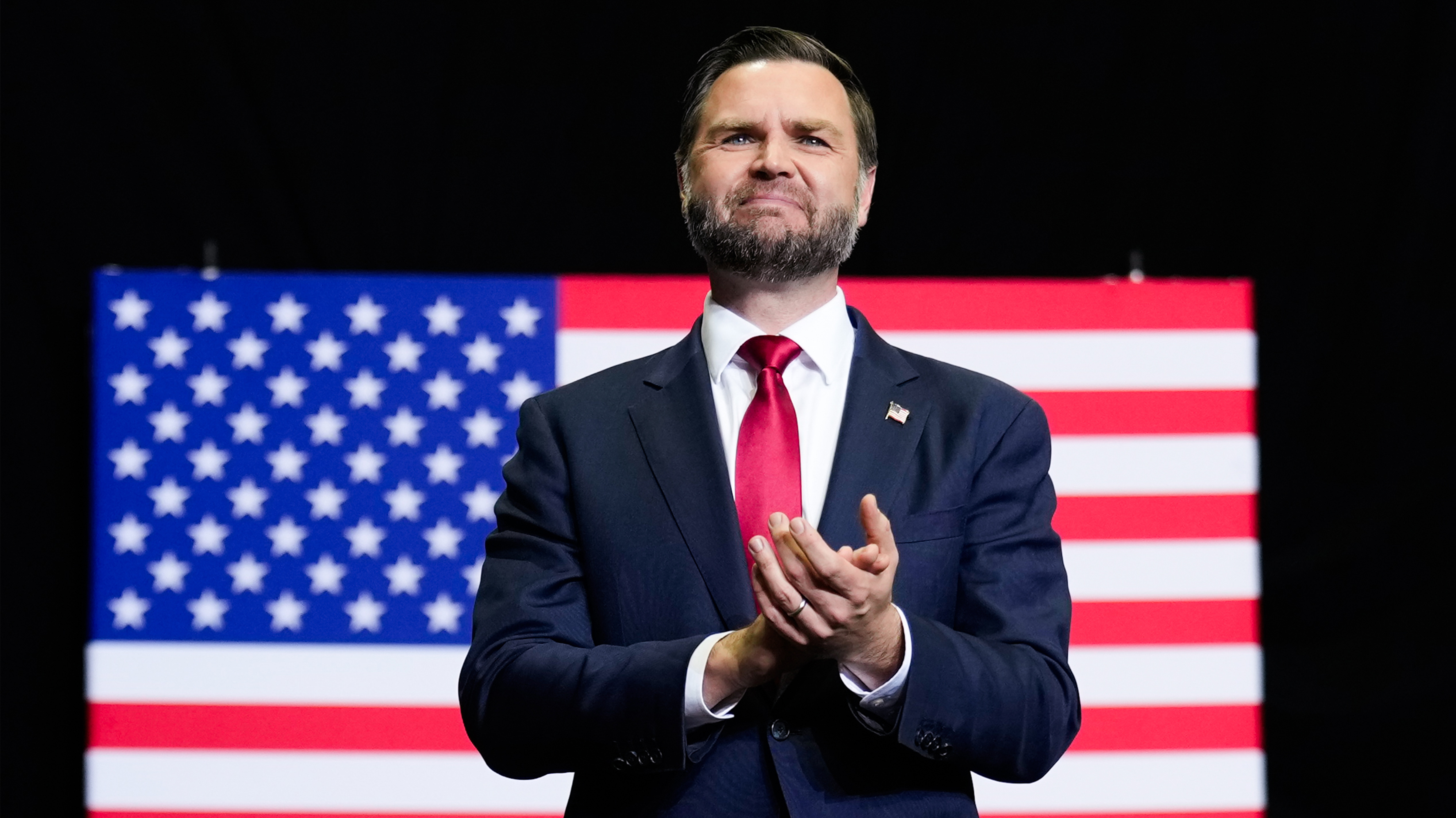 Vice President JD Vance speaks at a midterm campaign rally at the LevelUp Training Complex in Monroe, Mich., Thursday, Oct. 15, 2026.
