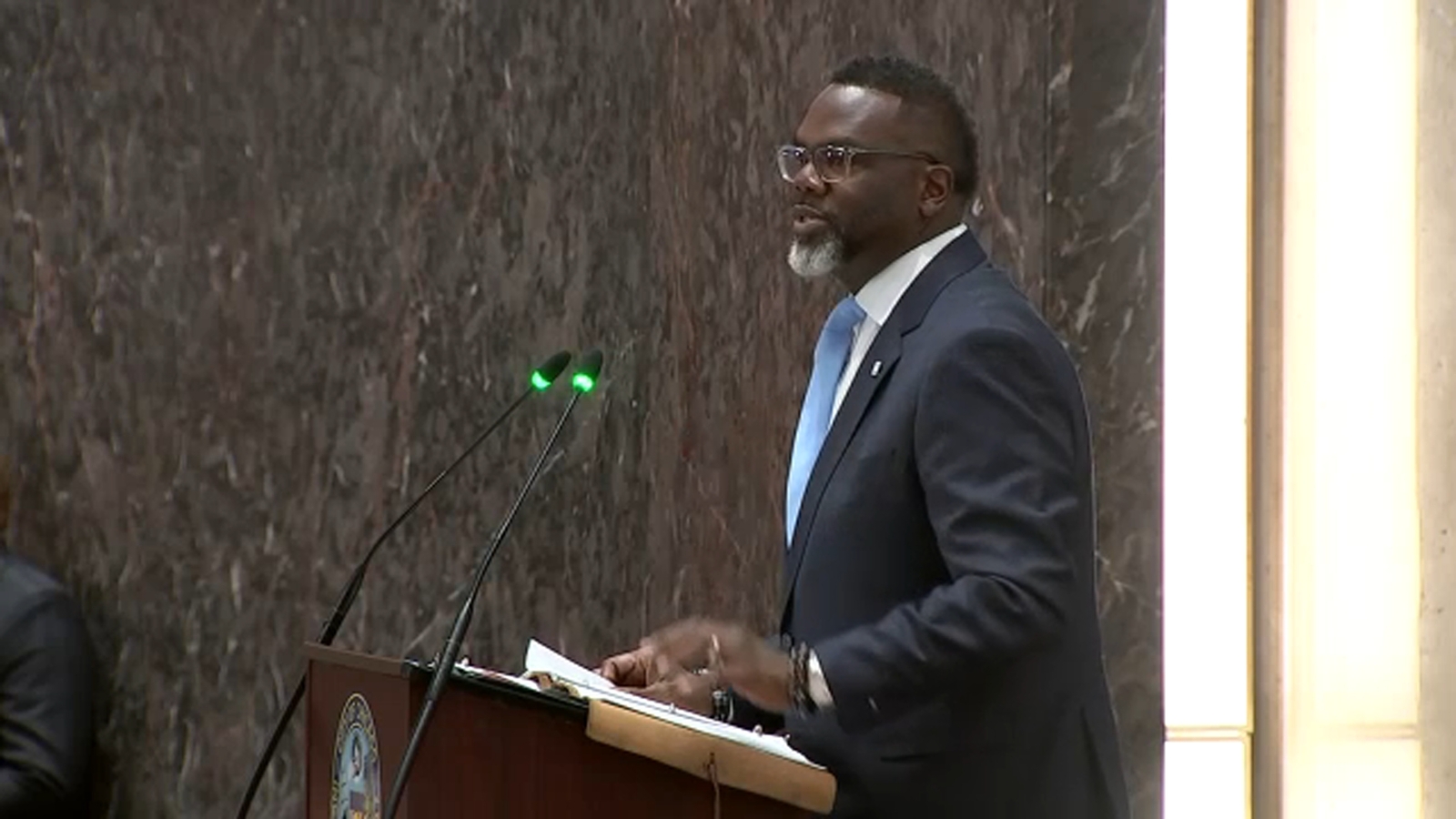 Photo: ABC7 Chicago Johnson budget live