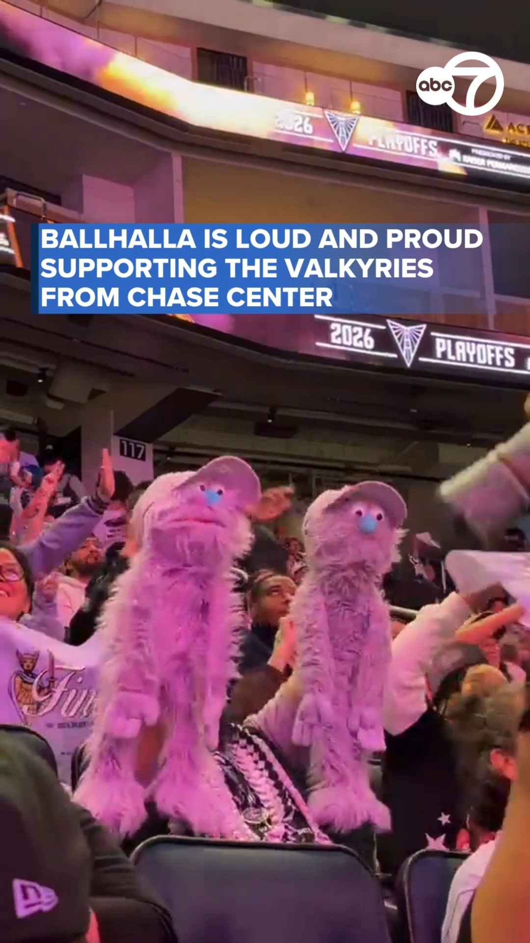 Ballhalla is loud and proud supporting Valkyries at Chase Center