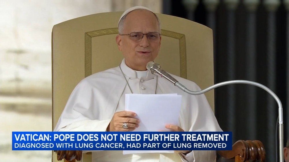 Pope Leo's doctors say no treatment needed after lung cancer surgery