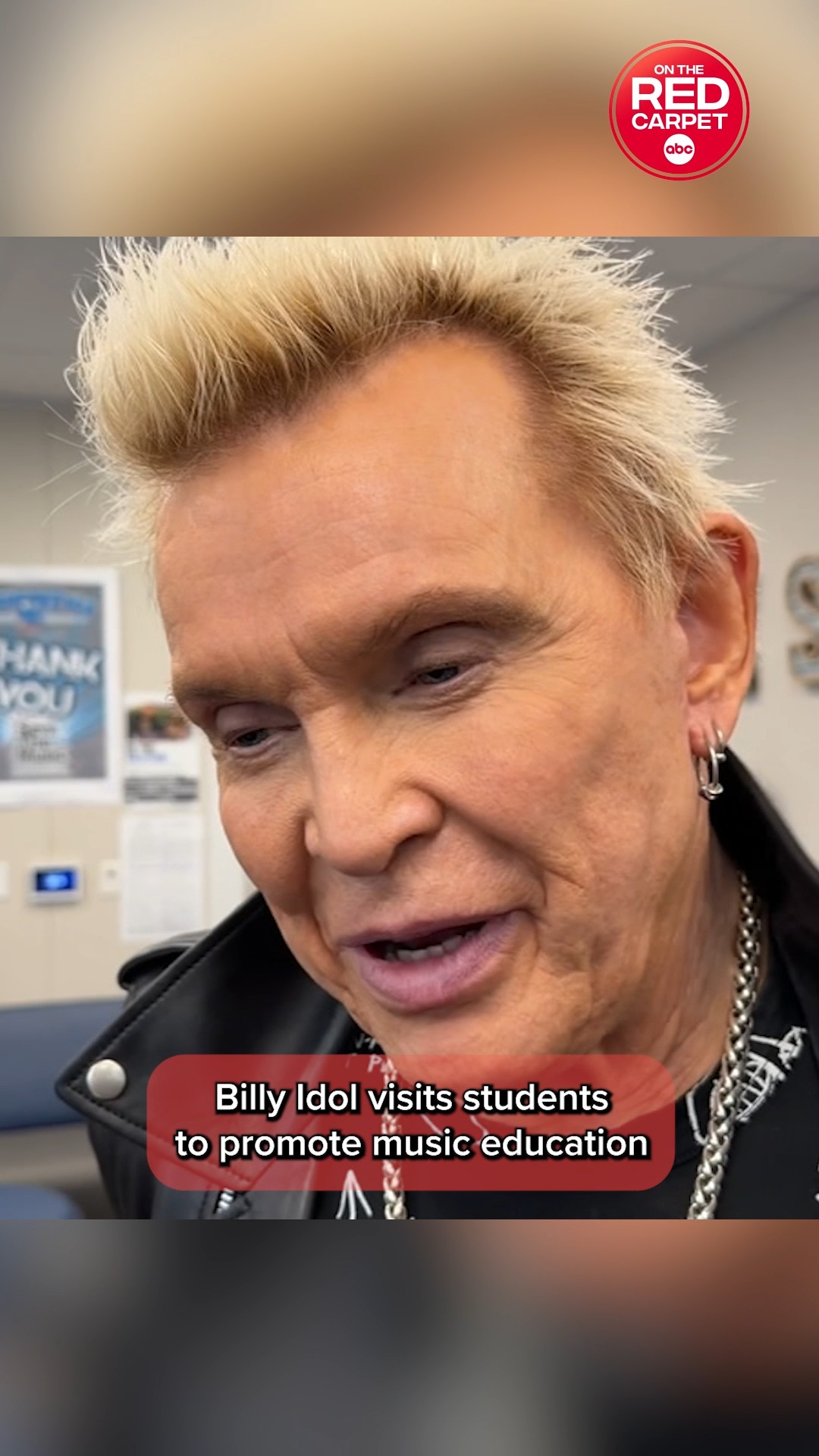 '80s icon Billy Idol visits SoCal students to promote music education
