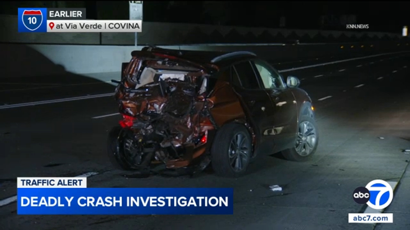 1 killed in crash on EB 10 Freeway in Covina; multiple traffic incidents snarl morning commute