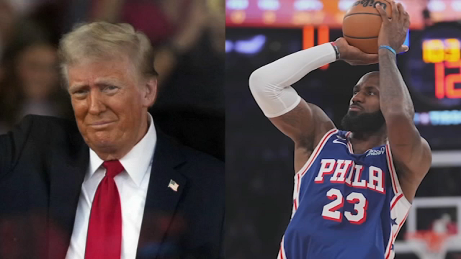 76ers' LeBron James after President Trump's anthem criticism: 'Slow news day'