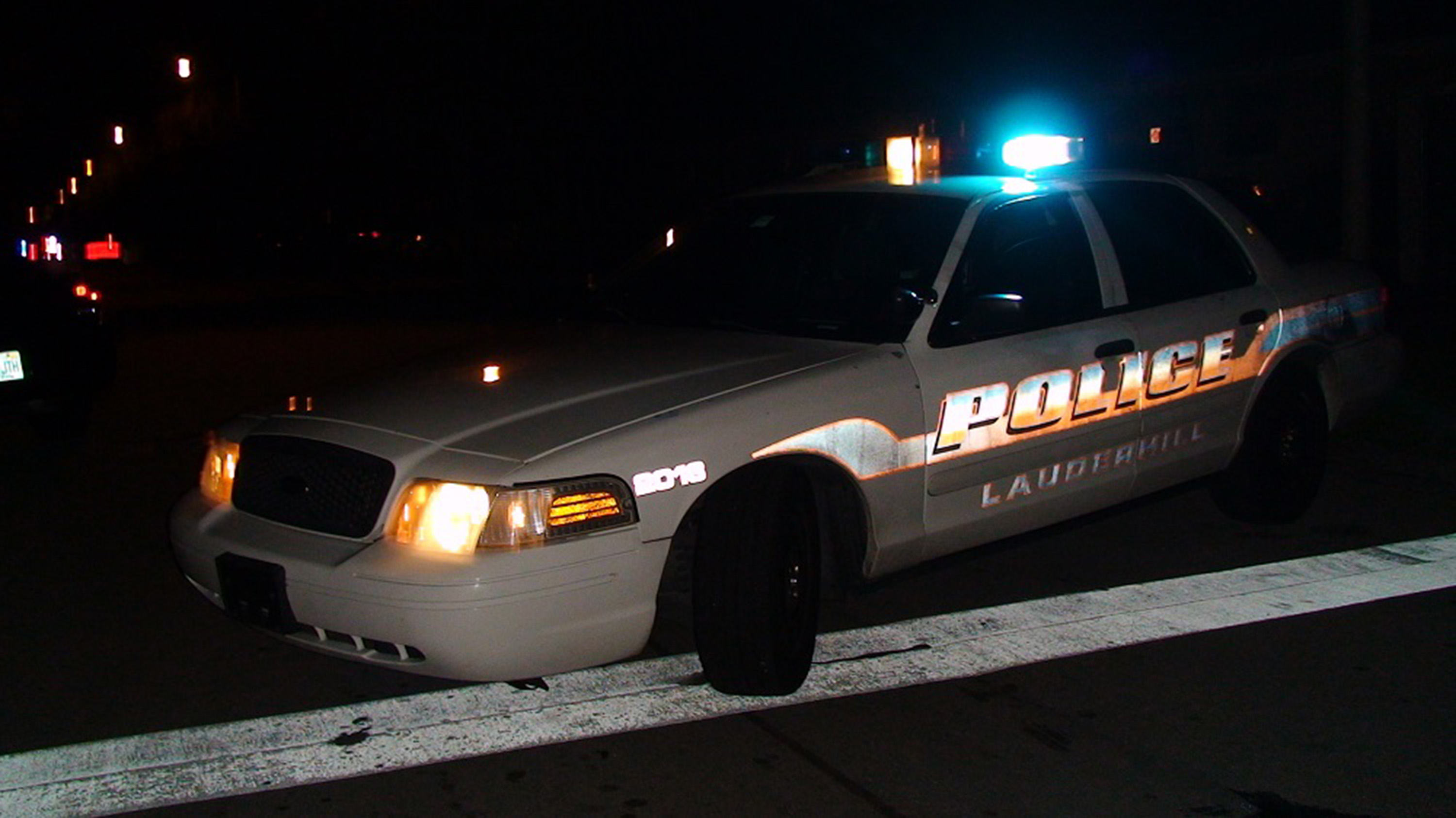 View of a Lauderhill Police Department patrol vehicle.