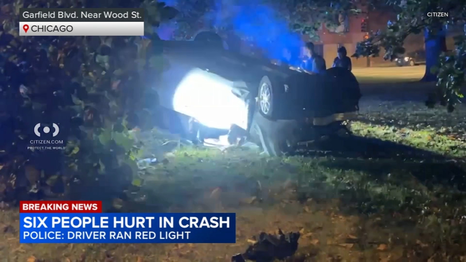 6 people hurt in crash after driver ran red light in Back of the Yards, Chicago police say