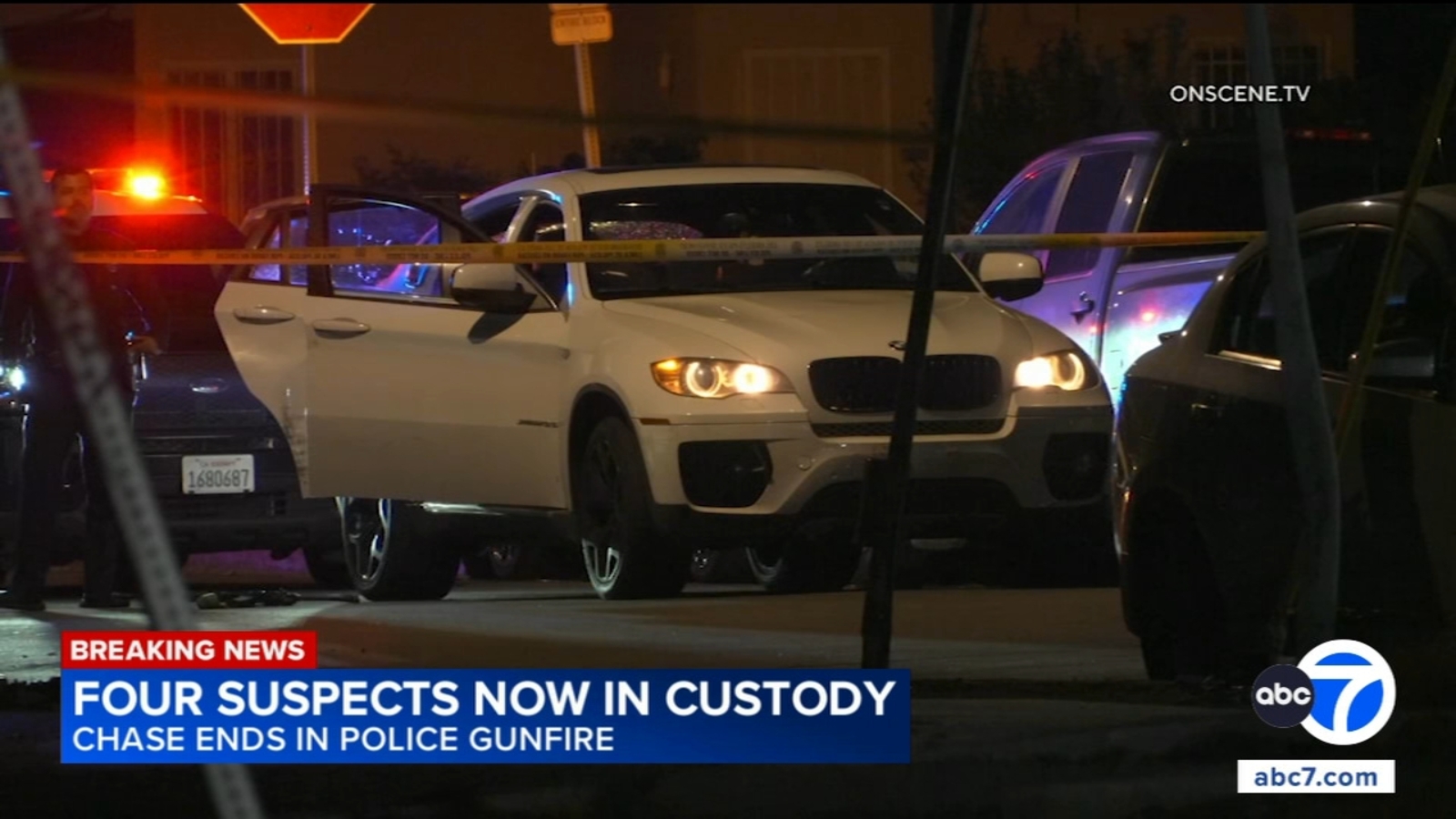 LAPD detains four suspects after South LA pursuit ends in gunfire