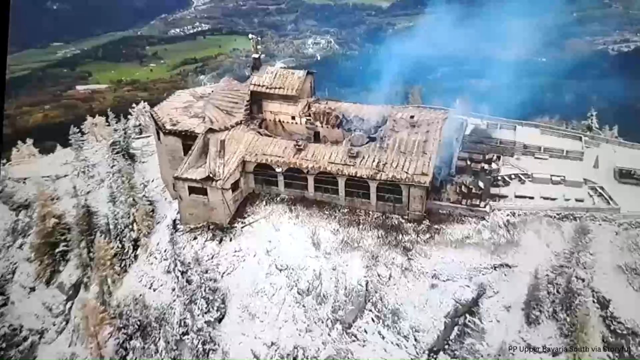Daytime Footage Shows Extent of Damage to Hitler's Eagle's Nest