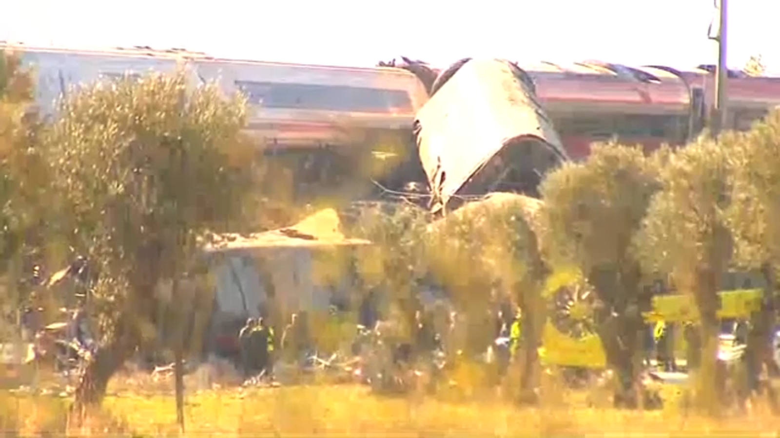 At least 30 killed in train collision on high-speed line in Spain At least 30 killed in train collision on high-speed line in Spain