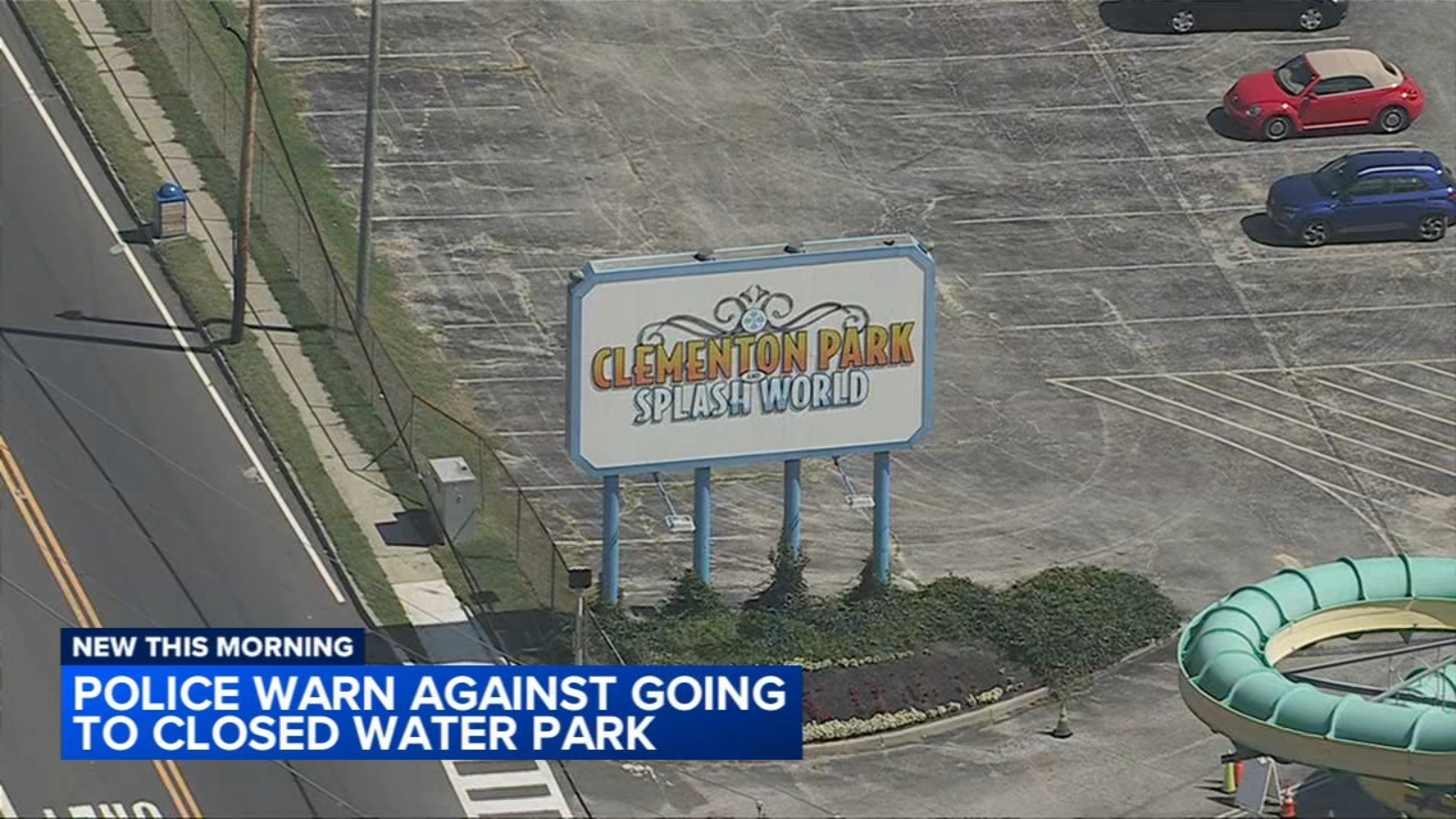 Police warn against going to shuttered water park in Camden County, New Jersey