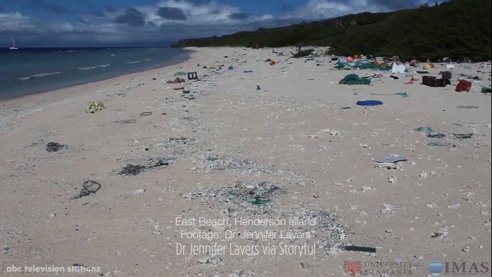 Remote island covered in 38 million pieces of trash